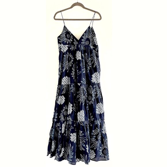 New Figue Julianne Maxi Dress in Daisy Midnight Navy Size S - Picture 3 of 11